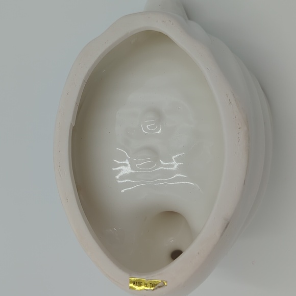 Vintage Swan Soap Dish 5 Inch White Shiny Ceramic Trinket Dish Decorative - Picture 6 of 11